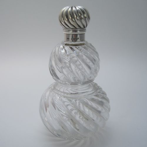 unusual design victorian sampson mordan co silver perfume bottle - CATEGORY: ANTIQUE SILVER - DATED 1880