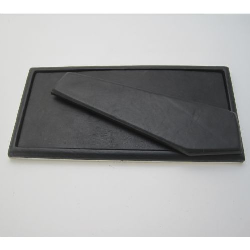 STYLISH PLAIN BORDER SILVER PHOTO FRAME WITH DARK BLUE LEATHER BACK - ADDITIONAL PHOTO 5