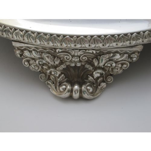 IMPRESSIVE OLD SHEFFIELD PLATE CIRCULAR MIRROR PLATEAU OR CAKE STAND - ADDITIONAL PHOTO 2