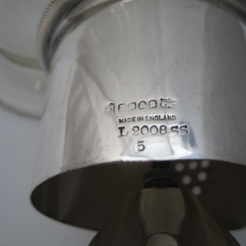 UNUSUAL JAMES DIXON SON GLASS AND SILVER PLATE COCKTAIL SHAKER - ADDITIONAL PHOTO 4