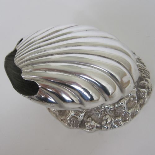 VICTORIAN CLAM SHAPE SILVER PLATED SPOON WARMER - ADDITIONAL PHOTO 1