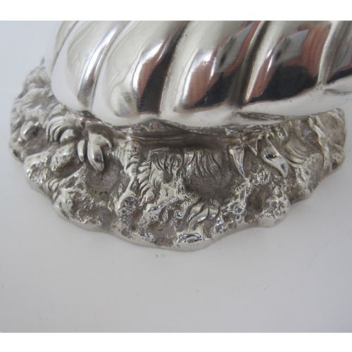 VICTORIAN CLAM SHAPE SILVER PLATED SPOON WARMER - ADDITIONAL PHOTO 2