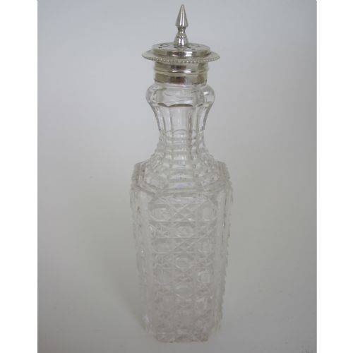 6 BOTTLE VICTORIAN SILVER PLATED CRUET SET WITH LOOP CAST FIGURAL HANDLE - ADDITIONAL PHOTO 6