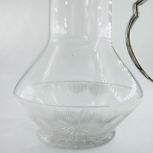 SILVER PLATED CLARET JUG WITH A CHRISTOPHER DRESSER STYLE BODY - ADDITIONAL PHOTO 1
