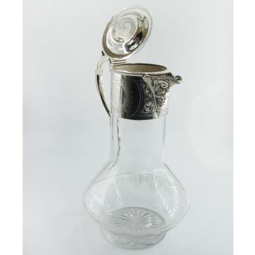 SILVER PLATED CLARET JUG WITH A CHRISTOPHER DRESSER STYLE BODY - ADDITIONAL PHOTO 3