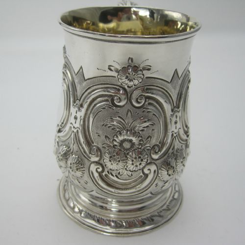 GOOD QUALITY GEORGE III SILVER PINT MUG - ADDITIONAL PHOTO 2