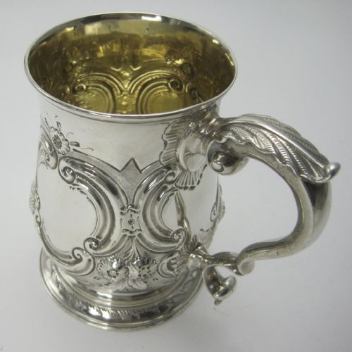 GOOD QUALITY GEORGE III SILVER PINT MUG - ADDITIONAL PHOTO 5