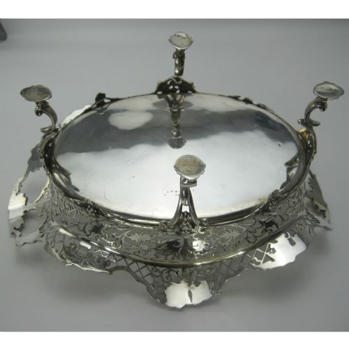 IMPRESSIVE ANTIQUE OVAL SILVER BOWL OR DISH - ADDITIONAL PHOTO 5