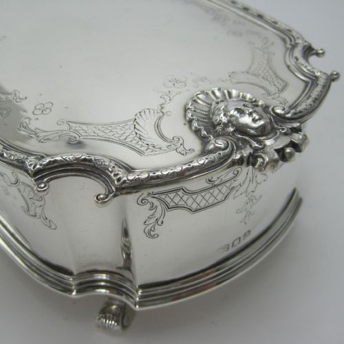 SUPERB QUALITY SILVER CASKET OR JEWELLERY BOX - ADDITIONAL PHOTO 2