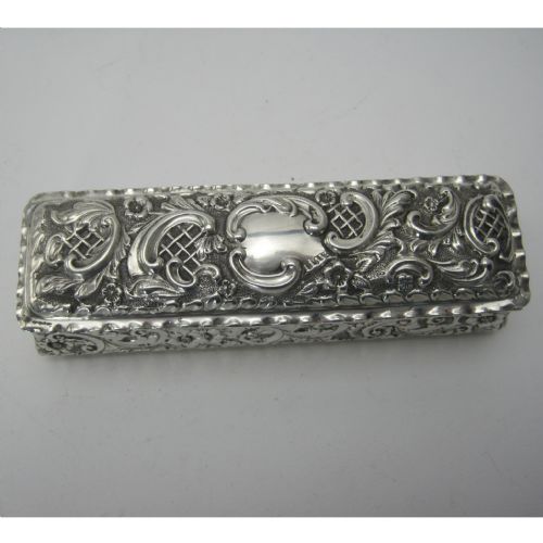 CHESTER SILVER VICTORIAN JEWELLERY OR TRINKET BOX - ADDITIONAL PHOTO 1