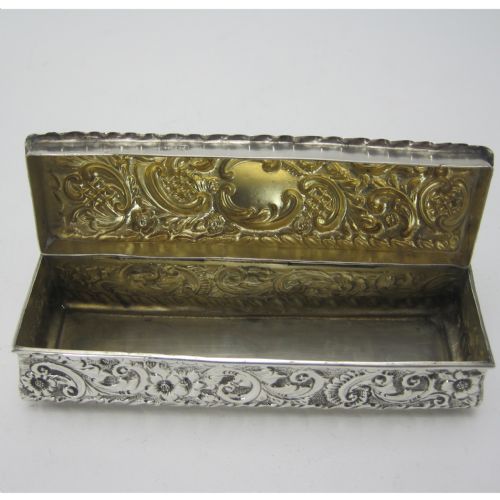 CHESTER SILVER VICTORIAN JEWELLERY OR TRINKET BOX - ADDITIONAL PHOTO 2
