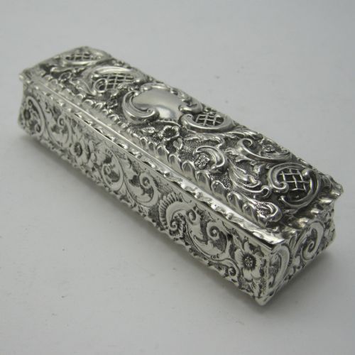 CHESTER SILVER VICTORIAN JEWELLERY OR TRINKET BOX - ADDITIONAL PHOTO 3