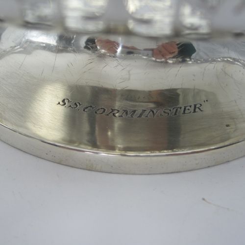 ATTRACTIVE LARGE SILVER BOWL WITH A MONTEITH STYLE RIM - ADDITIONAL PHOTO 5