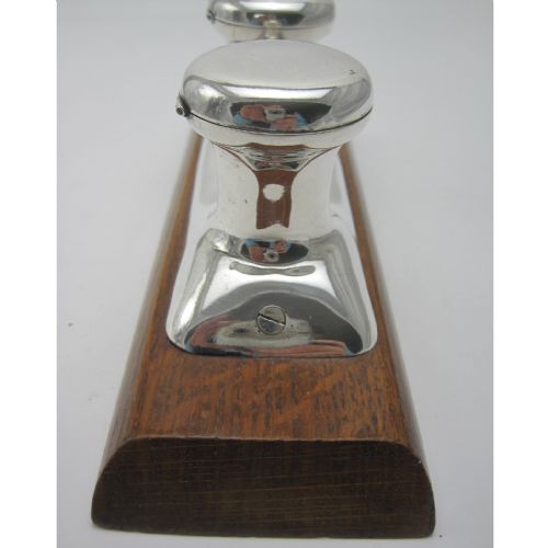 NOVELTY SILVER INK STAND MODELLED AS A MARINE BOLLARD - ADDITIONAL PHOTO 7