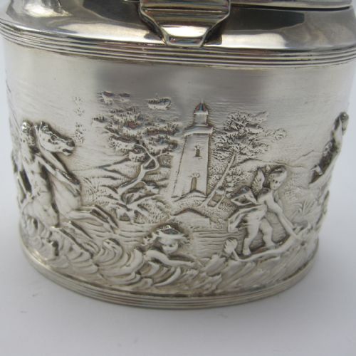 QUALITY LATE VICTORIAN OVAL SILVER TEA CADDY - ADDITIONAL PHOTO 2