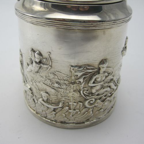 QUALITY LATE VICTORIAN OVAL SILVER TEA CADDY - ADDITIONAL PHOTO 3