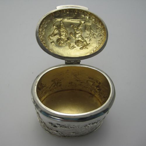 QUALITY LATE VICTORIAN OVAL SILVER TEA CADDY - ADDITIONAL PHOTO 5
