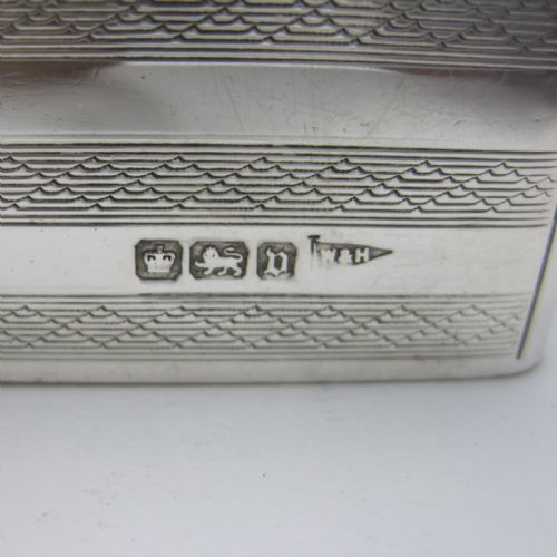 ANTIQUE SQUARE WALKER HALL SILVER TRINKET OR CIGARETTE BOX - ADDITIONAL PHOTO 5