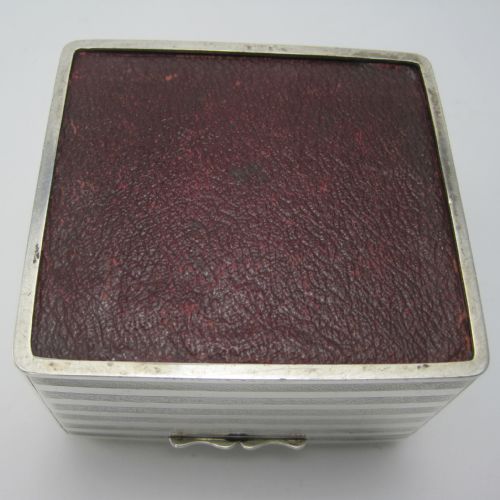 ANTIQUE SQUARE WALKER HALL SILVER TRINKET OR CIGARETTE BOX - ADDITIONAL PHOTO 6