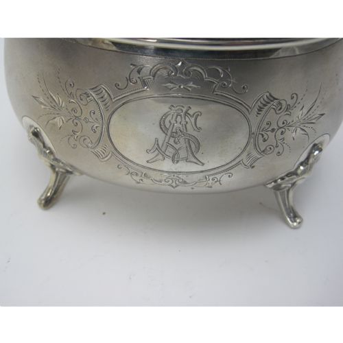 DECORATIVE CONTINENTAL VICTORIAN SILVER TEA CADDY OR SUGAR BOX - ADDITIONAL PHOTO 2