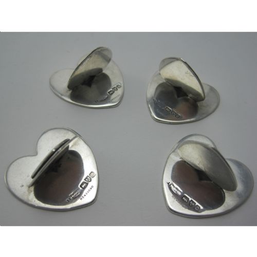BOXED SET OF 4 SAMPSON MORDAN CO CHESTER SILVER MENU HOLDERS - ADDITIONAL PHOTO 3