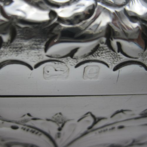 EDWARDIAN CHASED SILVER RECTANGULAR TRINKET OR CIGARETTE BOX - ADDITIONAL PHOTO 6