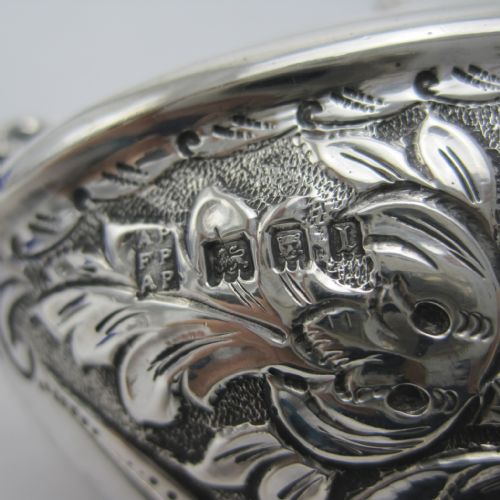 GOOD QUALITY BOAT SHAPED SILVER MUSTARD POT - ADDITIONAL PHOTO 3