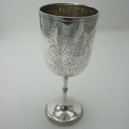 late victorian silver goblet - CATEGORY: ANTIQUE SILVER - DATED 1890