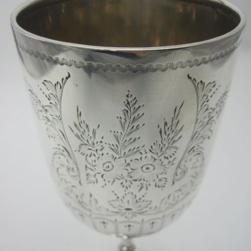 LATE VICTORIAN SILVER GOBLET - ADDITIONAL PHOTO 1
