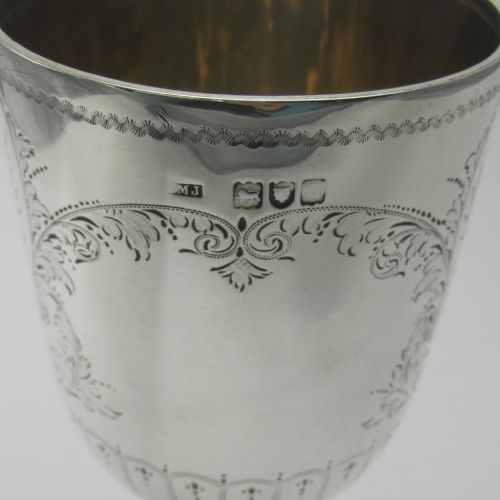 LATE VICTORIAN SILVER GOBLET - ADDITIONAL PHOTO 2