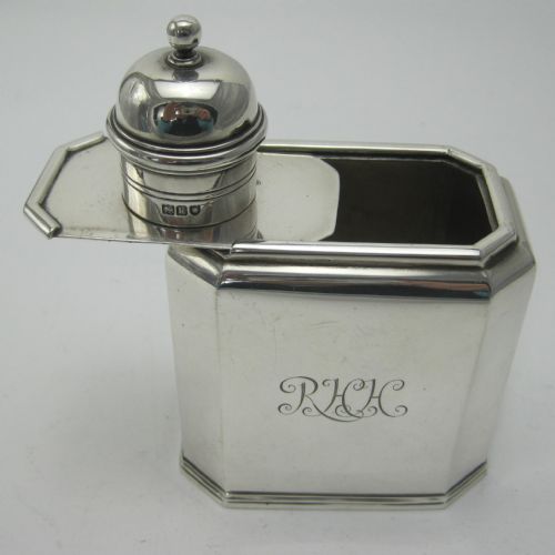 GOOD QUALITY GEORGE III STYLE SILVER TEA CADDY - ADDITIONAL PHOTO 1