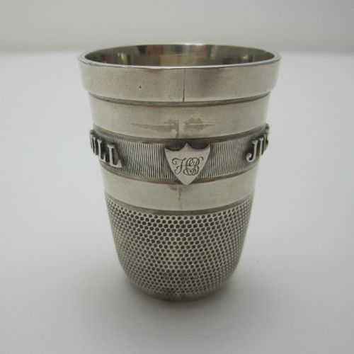 NOVELTY CHESTER SILVER THIMBLE MEASURE - ADDITIONAL PHOTO 1
