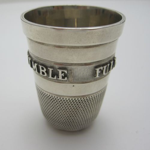 NOVELTY CHESTER SILVER THIMBLE MEASURE - ADDITIONAL PHOTO 4