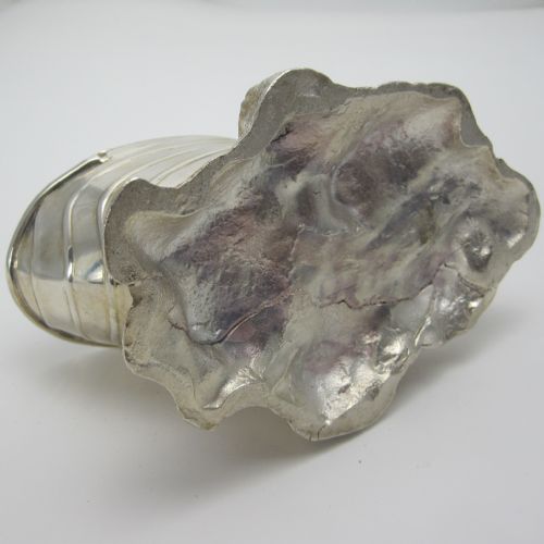 VICTORIAN SILVER PLATED NAUTILUS SHELL STYLE SPOON WARMER - ADDITIONAL PHOTO 4