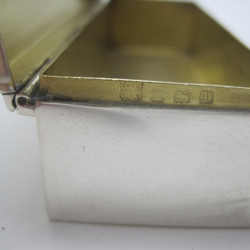 VERY GOOD QUALITY RECTANGULAR SILVER JEWELLERY OR TRINKET BOX - ADDITIONAL PHOTO 4