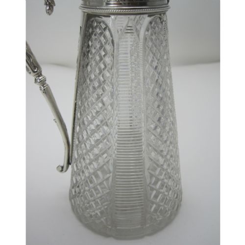 ENGLISH VICTORIAN SILVER PLATED CLARET JUG WITH GRAPE AND VINE SPOUT - ADDITIONAL PHOTO 3