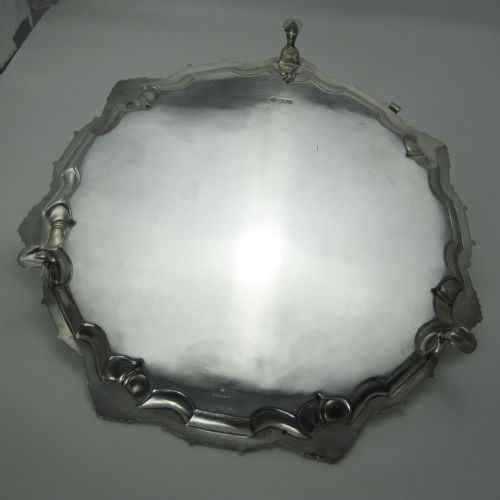 IMPRESSIVE LARGE CIRCULAR SILVER SALVER - ADDITIONAL PHOTO 4