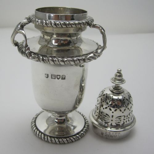 SUPERB QUALITY 13 TROY OUNCE SILVER SUGAR CASTER - ADDITIONAL PHOTO 4