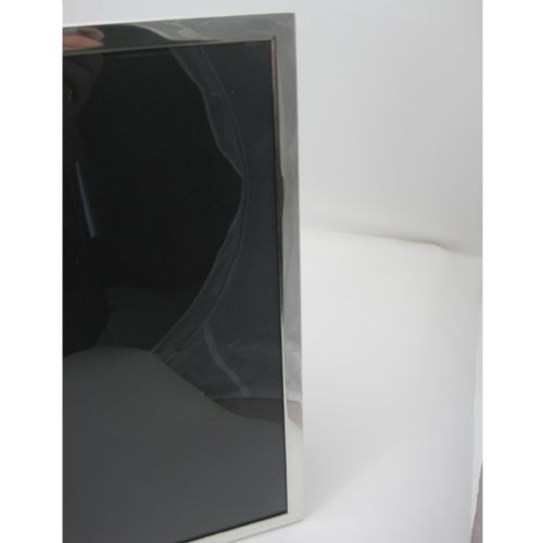 LARGE LATE VICTORIAN PLAIN SILVER RECTANGULAR PHOTO FRAME - ADDITIONAL PHOTO 1