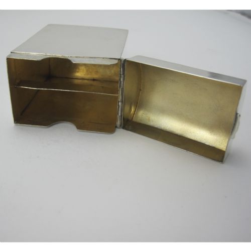 EDWARDIAN RECTANGULAR SILVER PLAYING CARD BOX - ADDITIONAL PHOTO 2