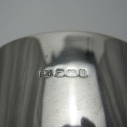 EDWARDIAN SILVER GOBLET WITH A PLAIN AND SPIRAL EMBOSSED BOWL - ADDITIONAL PHOTO 2