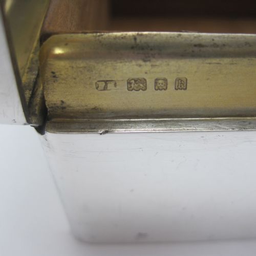 PLAIN GOOD QUALITY SILVER SQUARE CIGARETTE OR TRINKET BOX - ADDITIONAL PHOTO 4
