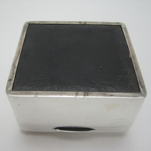 PLAIN GOOD QUALITY SILVER SQUARE CIGARETTE OR TRINKET BOX - ADDITIONAL PHOTO 5