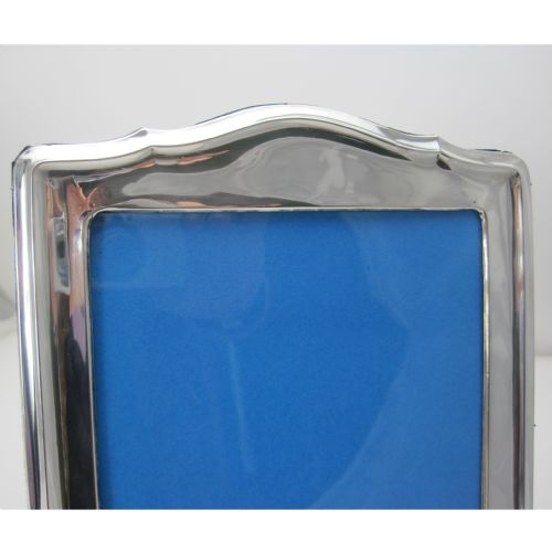 SMART PLAIN LARGE SILVER PHOTO FRAME WITH BLUE VELVET BACK - ADDITIONAL PHOTO 1