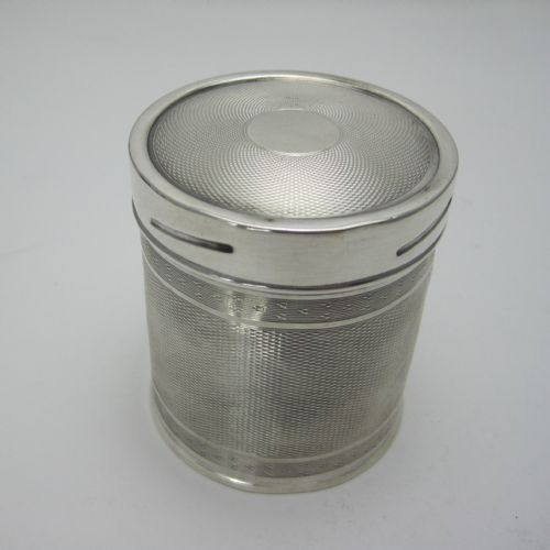 unusual mappin webb silver dressing table jar - CATEGORY: ANTIQUE SILVER - DATED 1930
