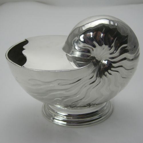 victorian nautilus shell shaped silver plated spoon warmer - CATEGORY: ANTIQUE SILVER - DATED 1890