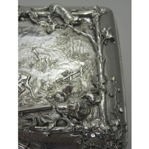 VICTORIAN ELECTRO FORMED LARGE SILVER PLATED JEWELLERY CASKET BOX - ADDITIONAL PHOTO 2