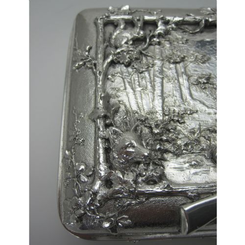 VICTORIAN ELECTRO FORMED LARGE SILVER PLATED JEWELLERY CASKET BOX - ADDITIONAL PHOTO 3