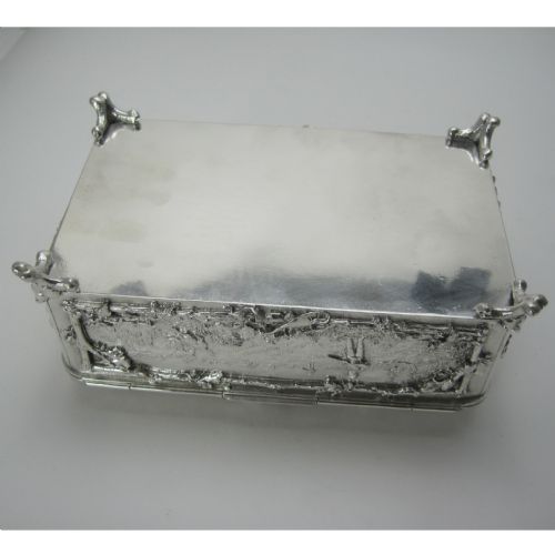 VICTORIAN ELECTRO FORMED LARGE SILVER PLATED JEWELLERY CASKET BOX - ADDITIONAL PHOTO 9