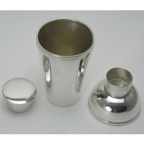 CONTINENTAL 800 GRADE ART DECO STYLE SILVER COCKTAIL SHAKER - ADDITIONAL PHOTO 2